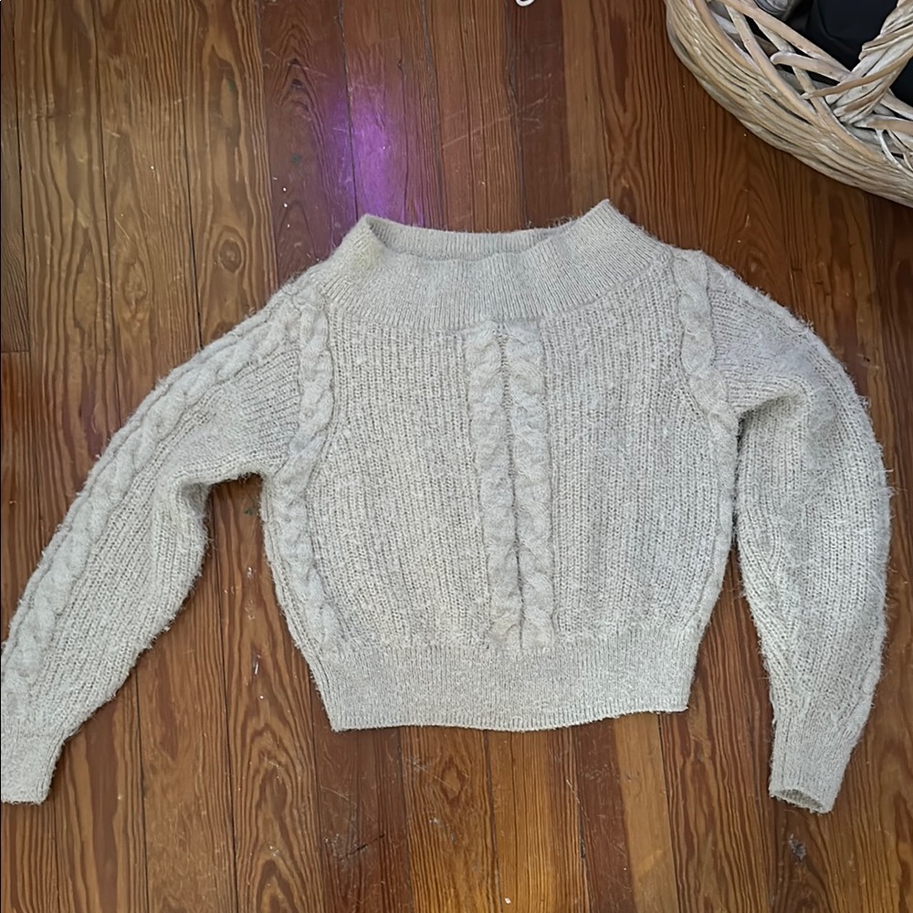 Cozy Cream Cable Knit Sweater